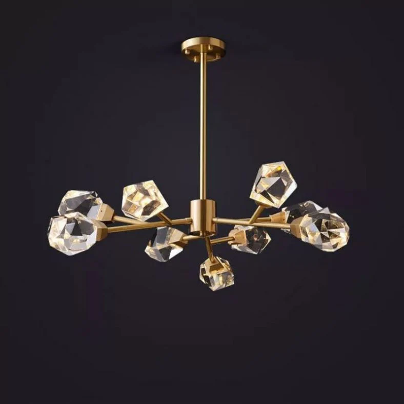 Angelia Faceted Oval Chandelier For Living Room - Image 3