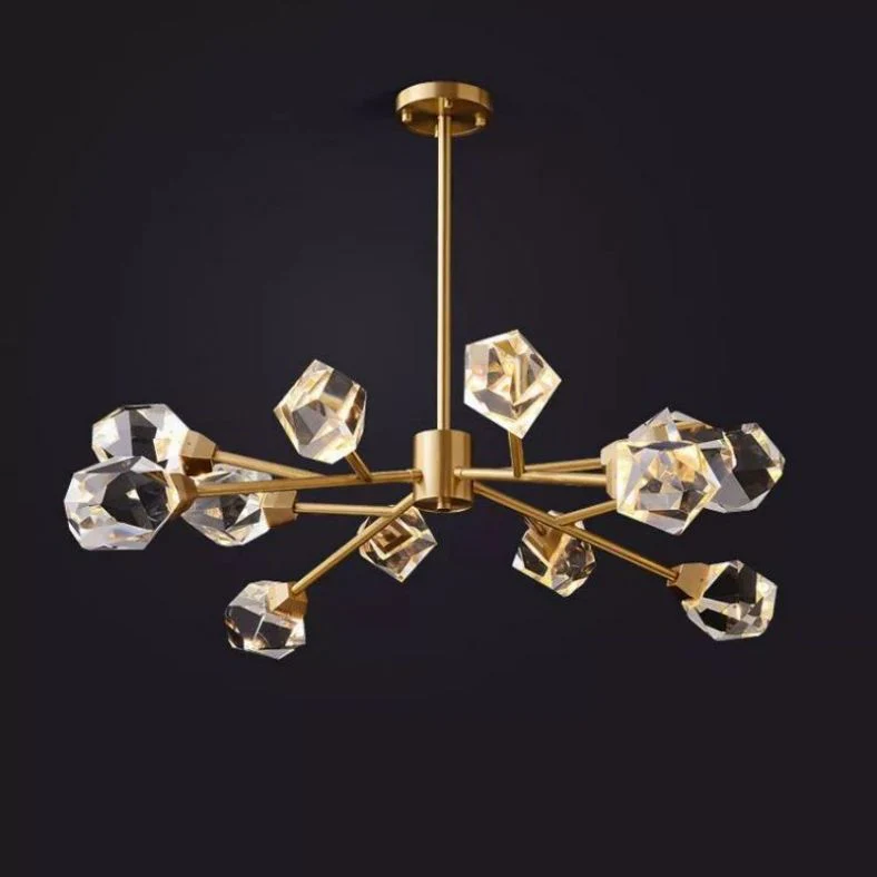 Angelia Faceted Oval Chandelier For Living Room - Image 1