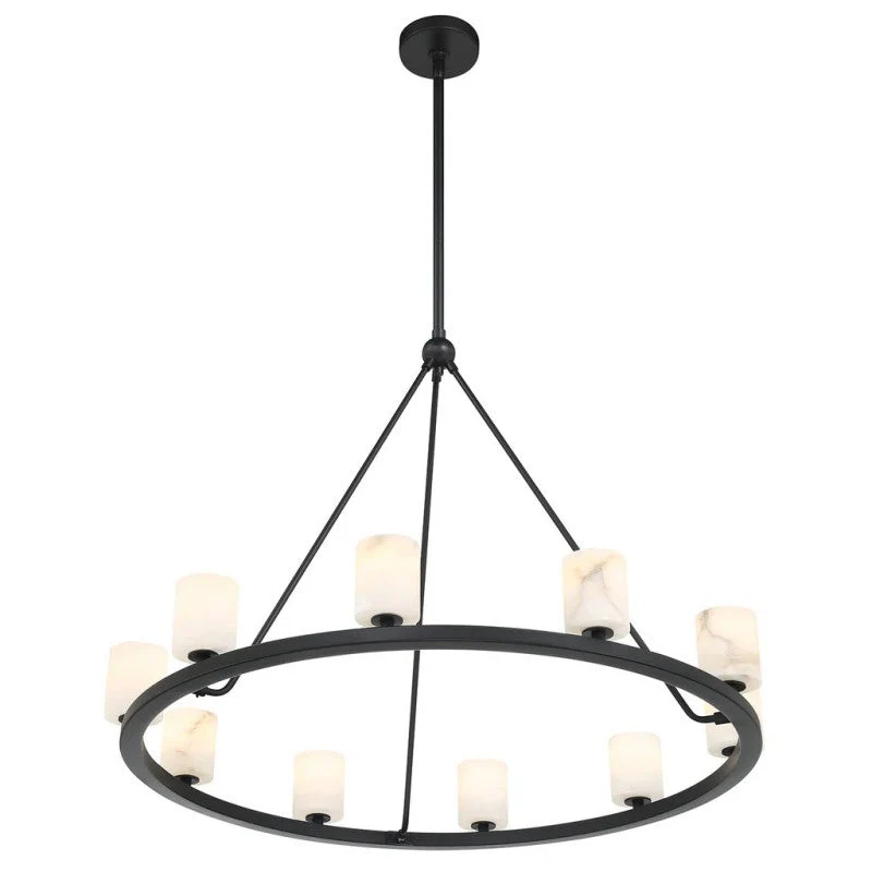 Agron 12 Light Alabaster Chandelier - Image 3