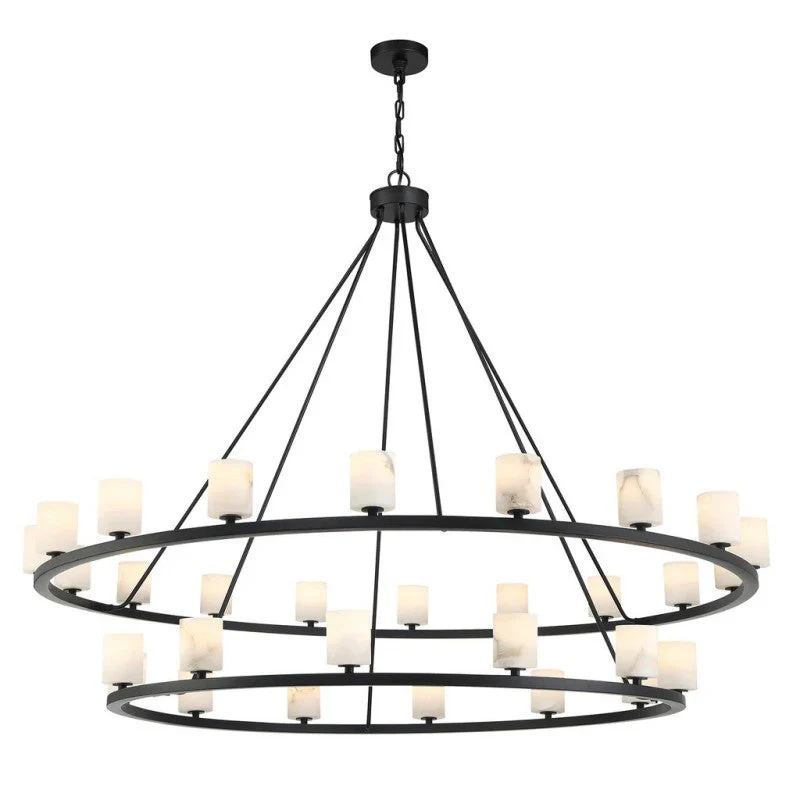 Agron 30 Light Alabaster Chandelier - Image 2