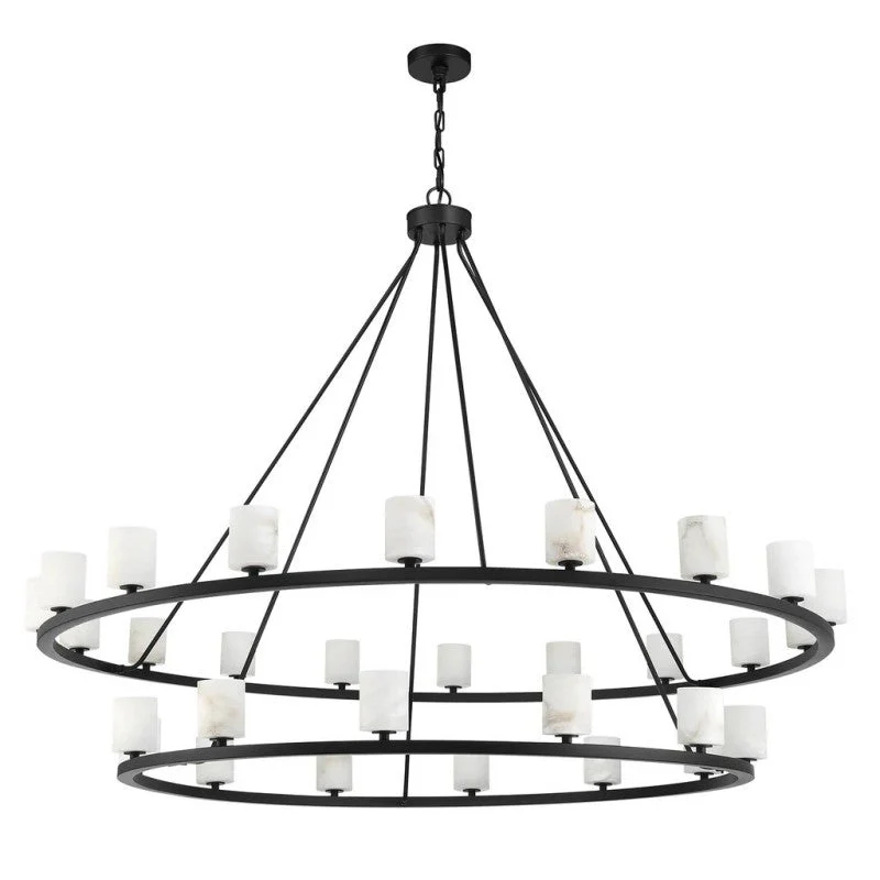 Agron 30 Light Alabaster Chandelier - Image 3