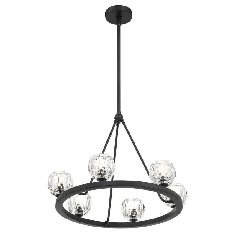Agron 6 Light Crystal Chandelier - Image 3