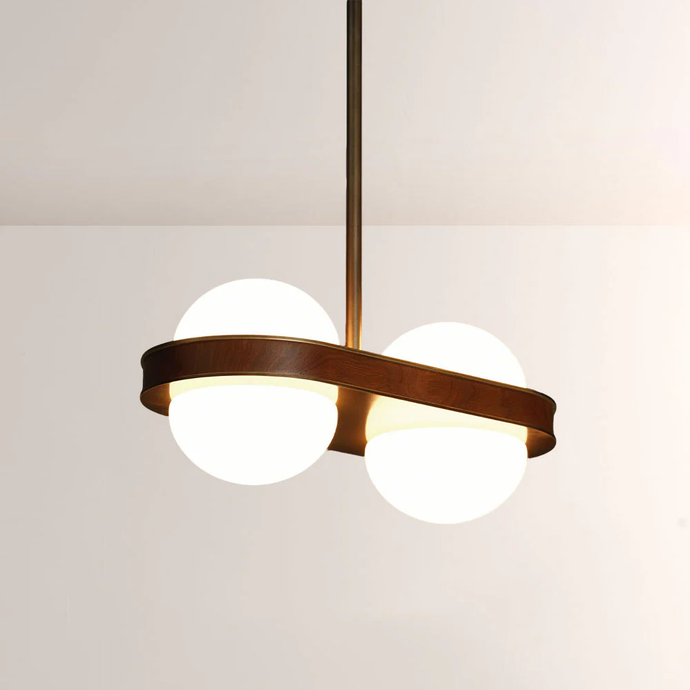 Arris Walnut Bronze Orb Cluster Pendant - Image 1