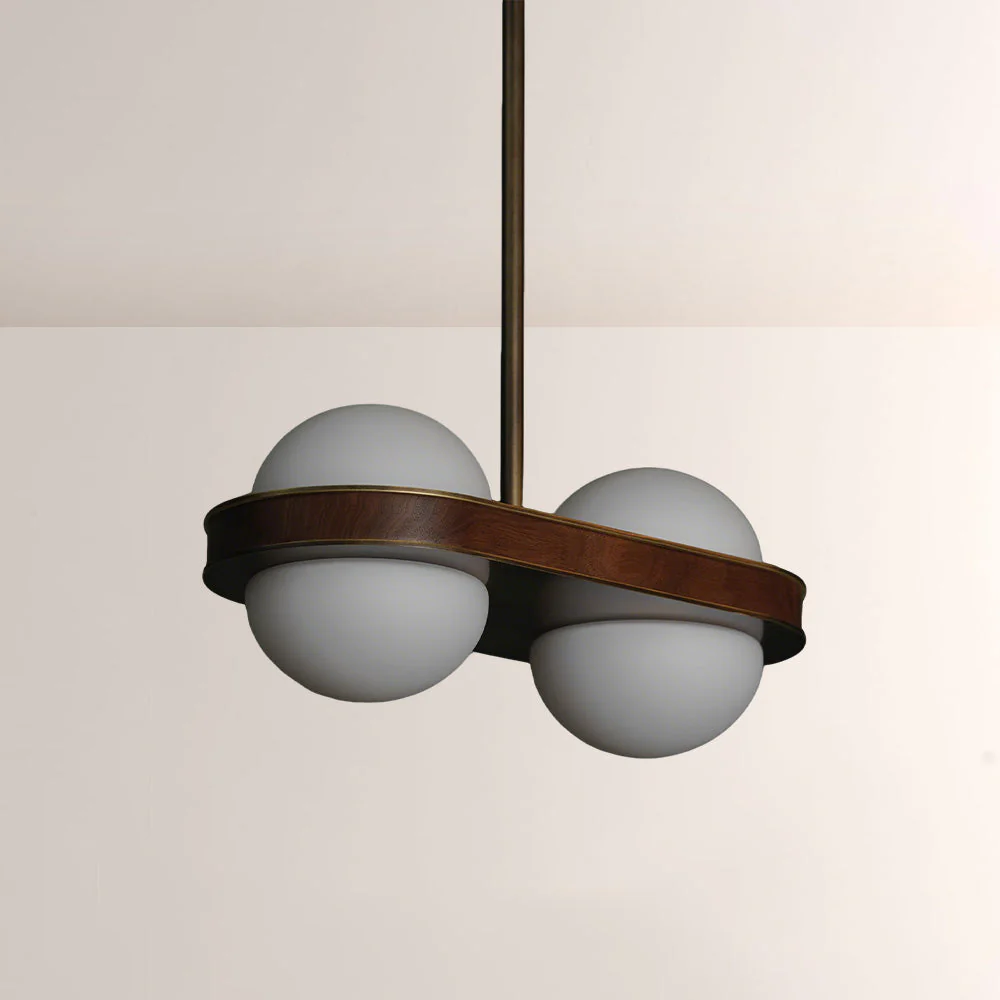 Arris Walnut Bronze Orb Cluster Pendant - Image 2