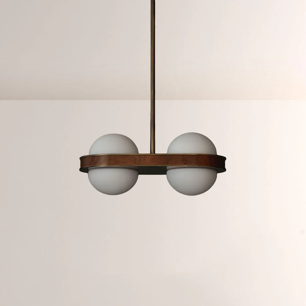 Arris Walnut Bronze Orb Cluster Pendant - Image 3