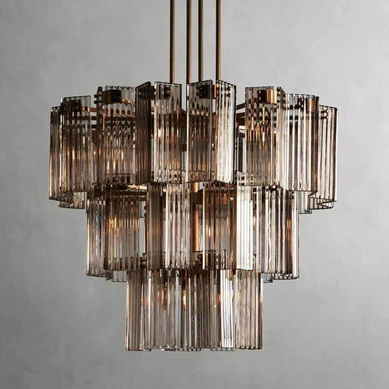 Art Glass Delsia Round Chandelier 38" - Image 1