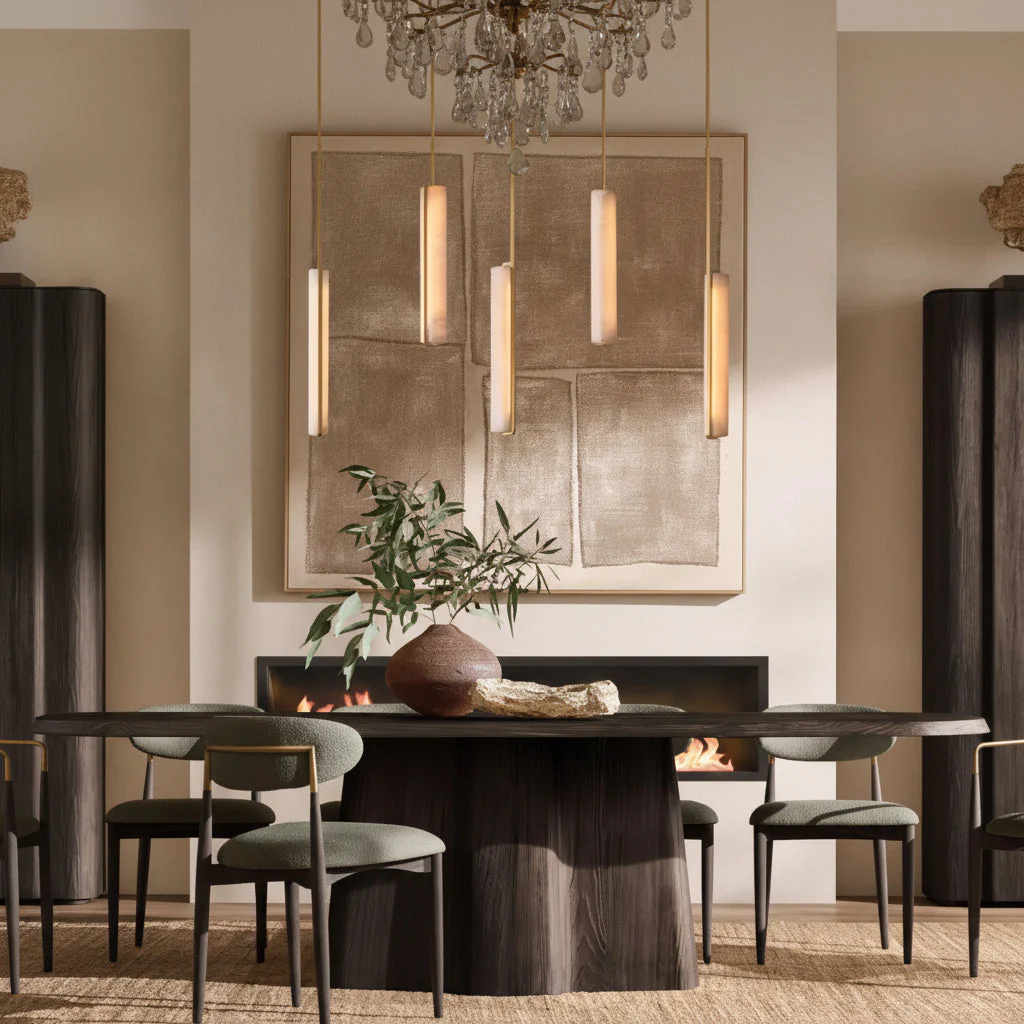 Audor Alabaster Linear Chandelier 54" - Image 3