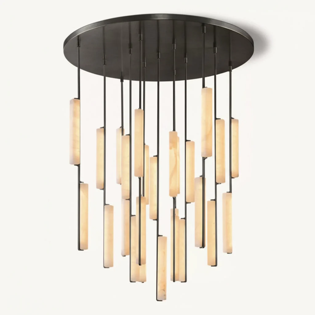 Audor Alabaster Round Chandelier 56" - Image 2