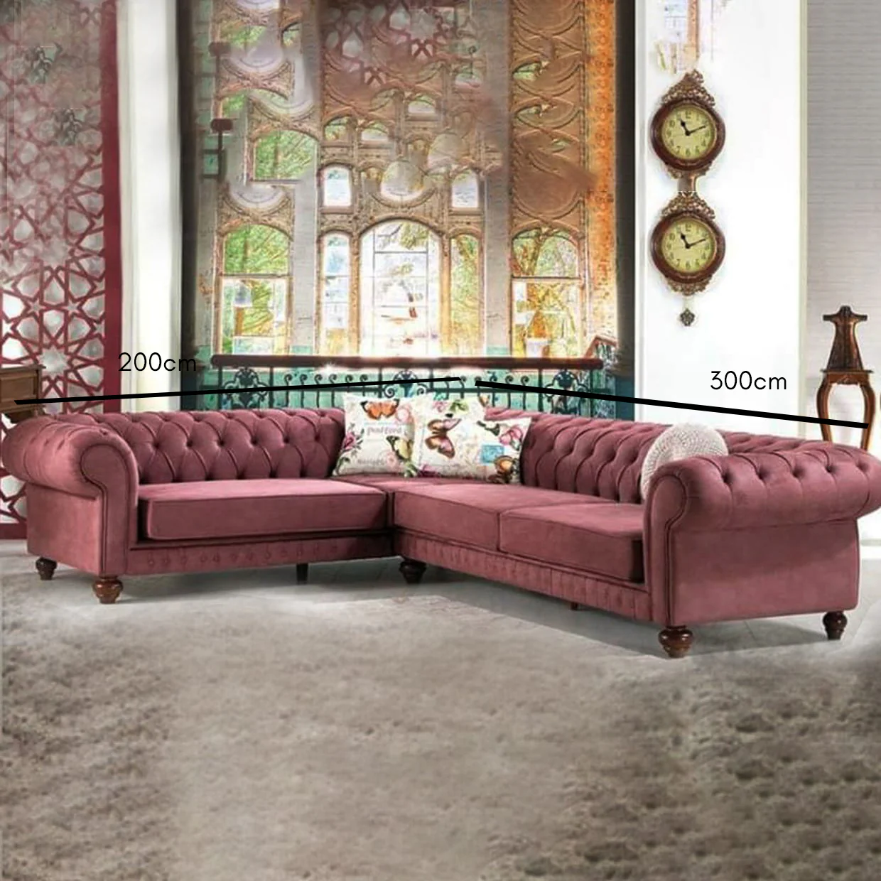 ركنة كابتونيه200×300 سم - ألوان متعددة - BF191 - Image 2
