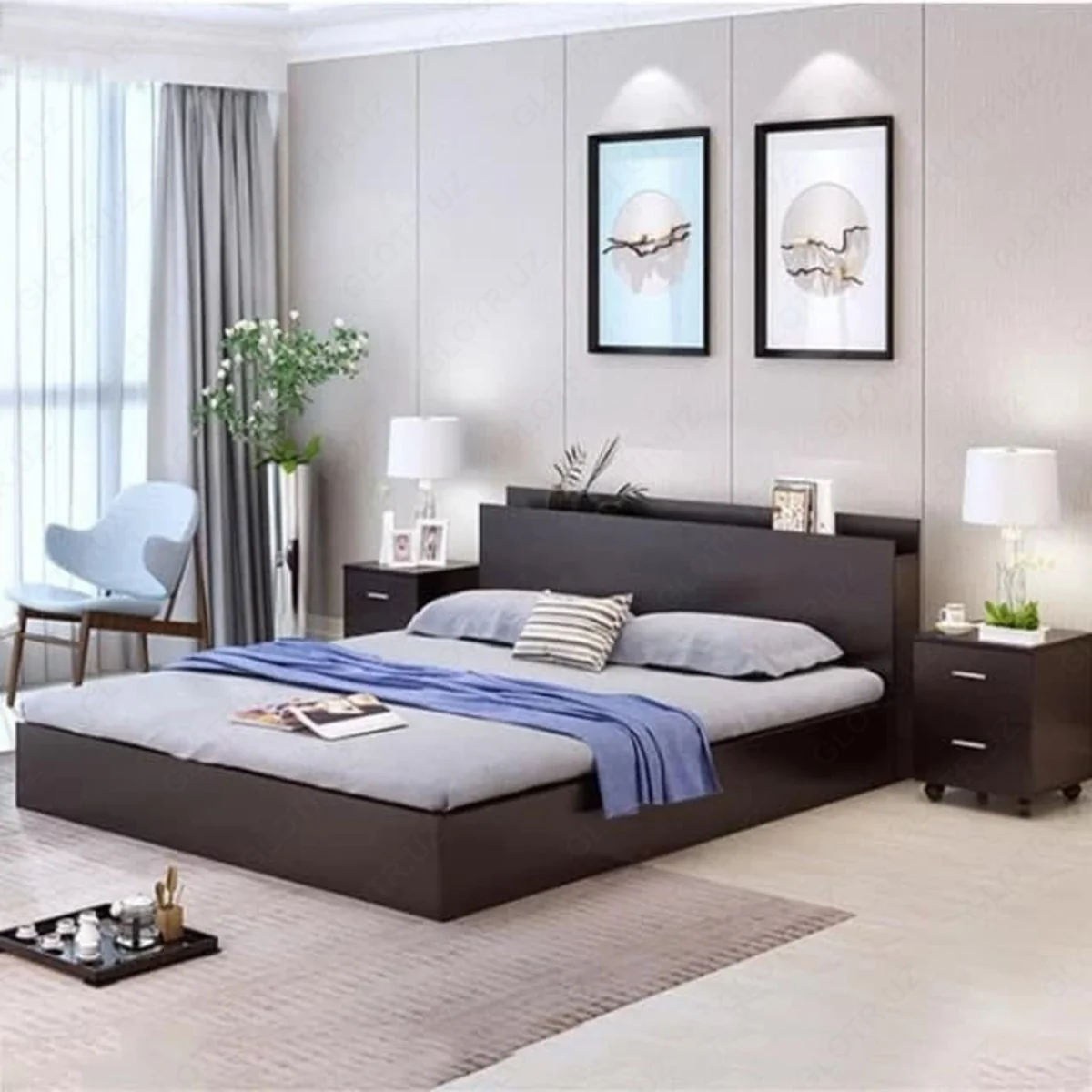سرير 180×210سم مع 2كومود - WOD2 - Image 1