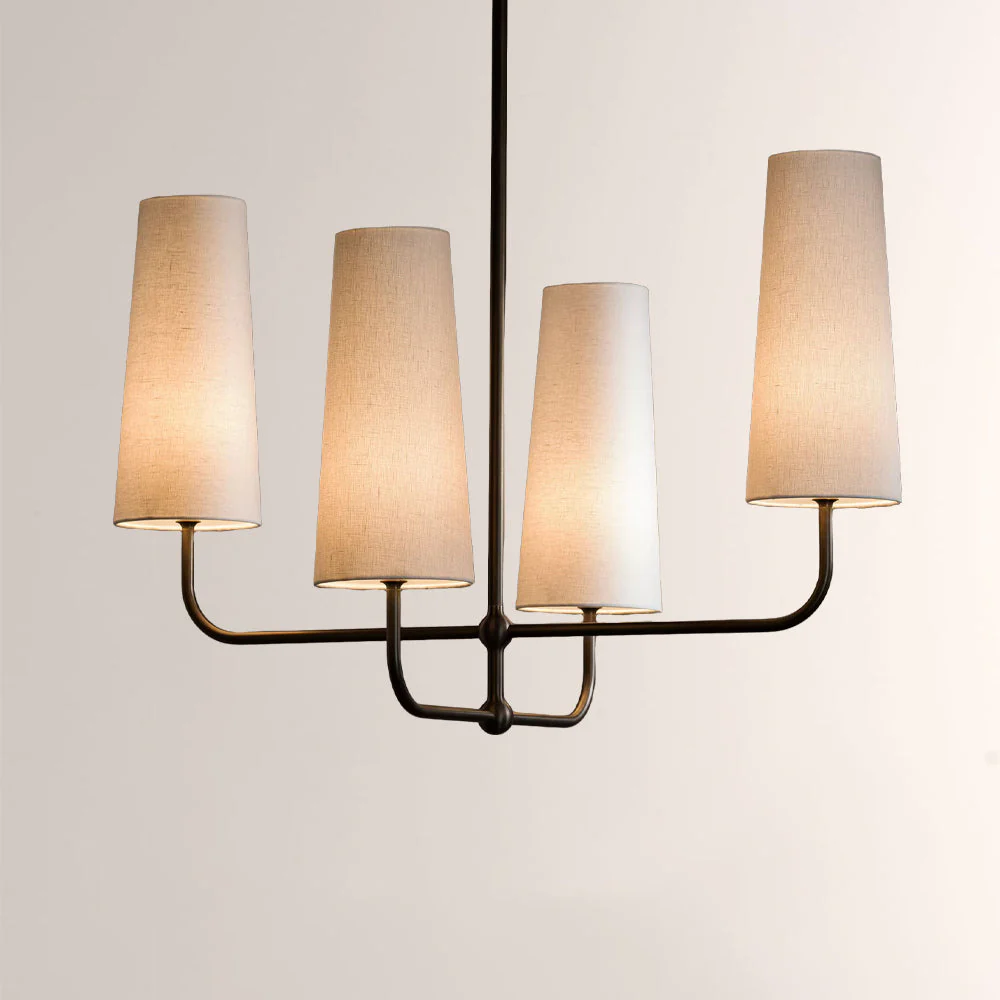 Bolanova Multi-Arm Linen Shade Chandelier - Image 1