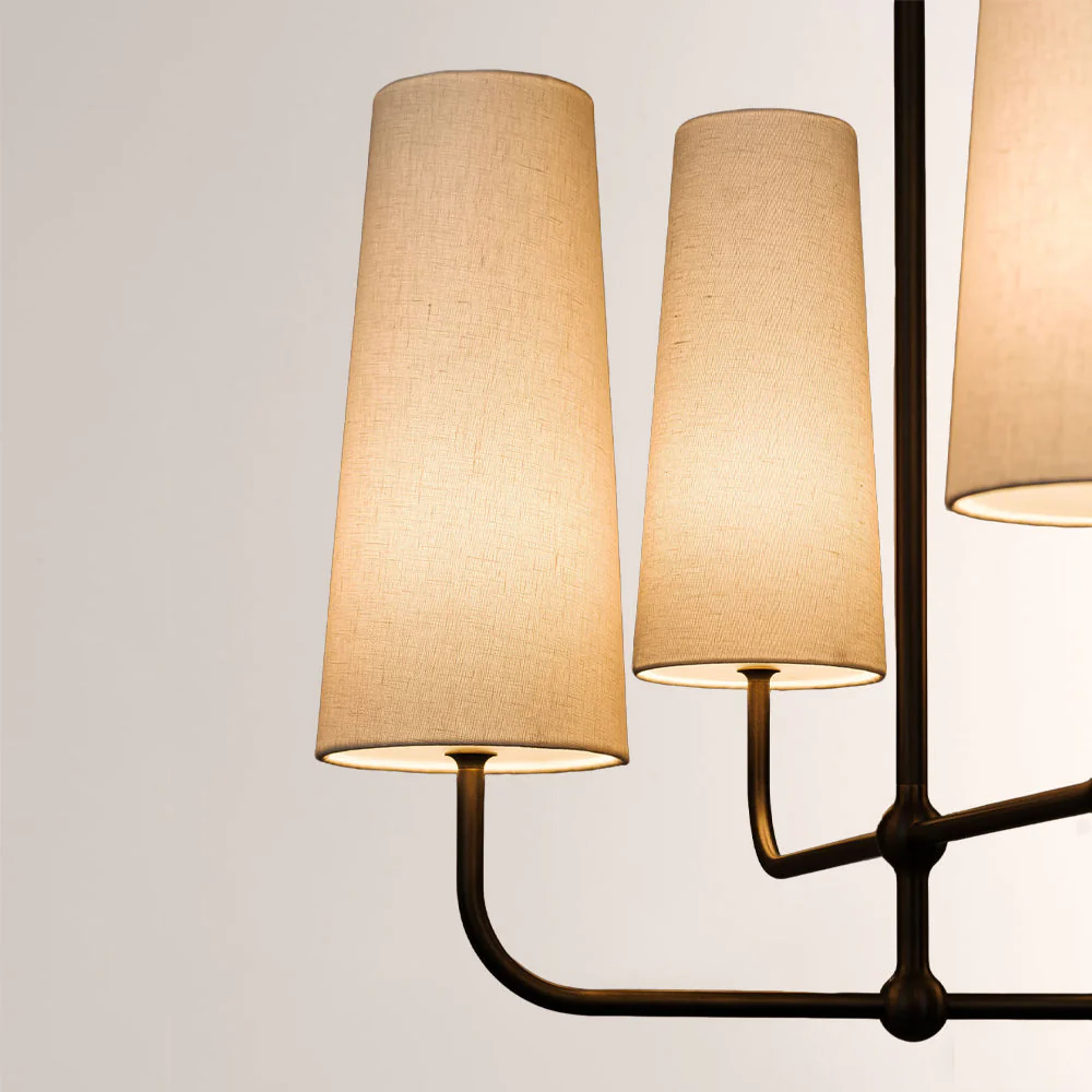 Bolanova Multi-Arm Linen Shade Chandelier - Image 2