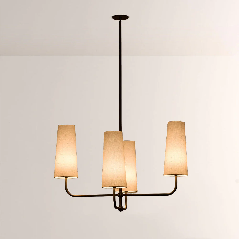 Bolanova Multi-Arm Linen Shade Chandelier - Image 3