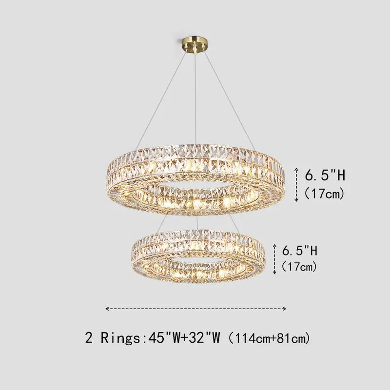 Brilliant Round Crystal Multi-Ring Chandelier - Image 3