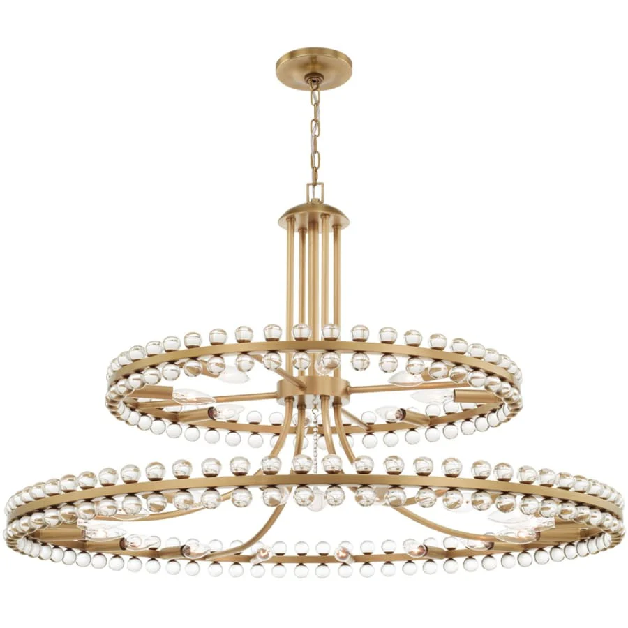 Crystorama Lighting Group Clover 24 Light 39" Wide Ring Chandelier with Glass Ball Accents - Image 2