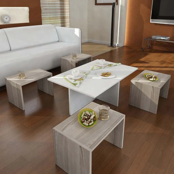 ترابيزة قهوة متداخلة- 5قطع 80×100سم -LOG396 - Image 1
