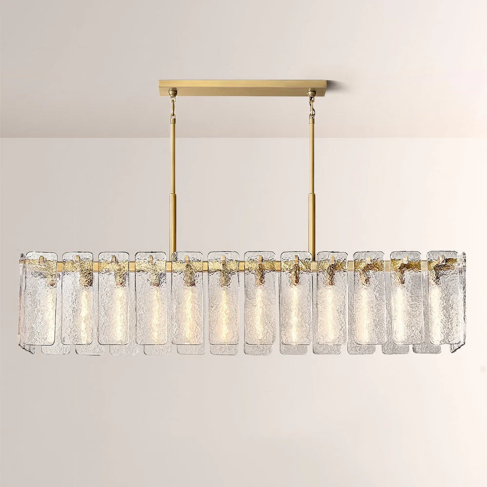 Belamet Glass Rectangular Chandelier 72"W - Image 1