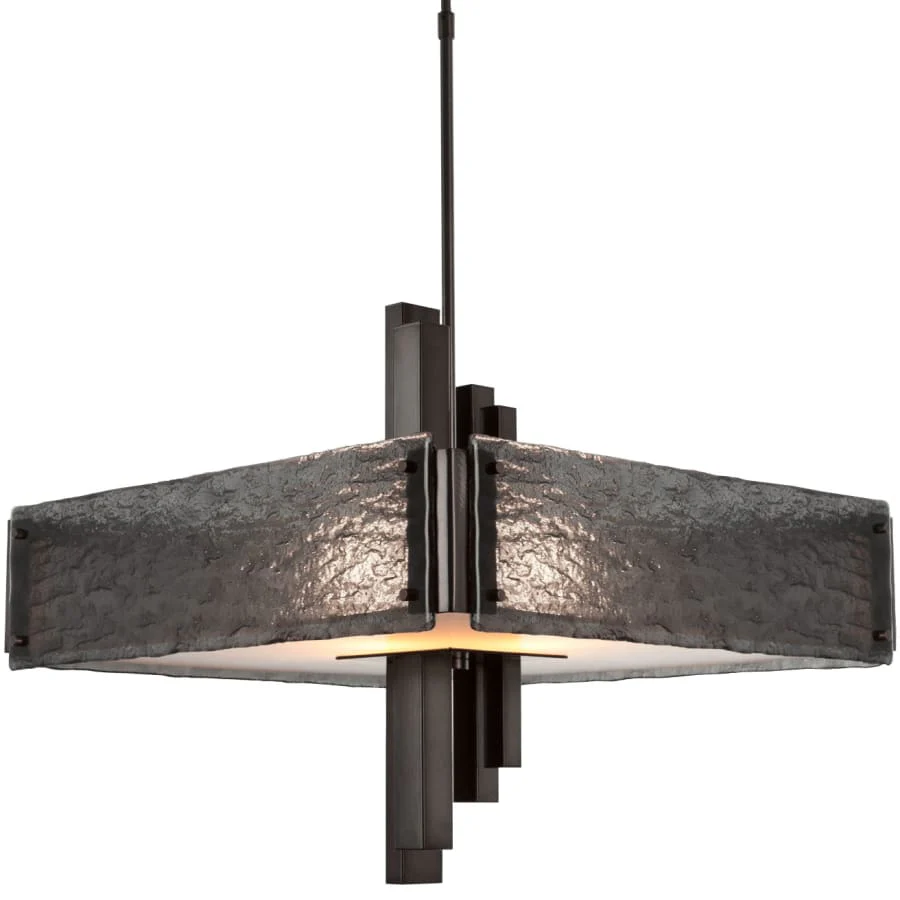 Hammerton Studio Carlyle 24" Wide Artisan Crafted Chandelier with Hand Textured Glass - Image 1