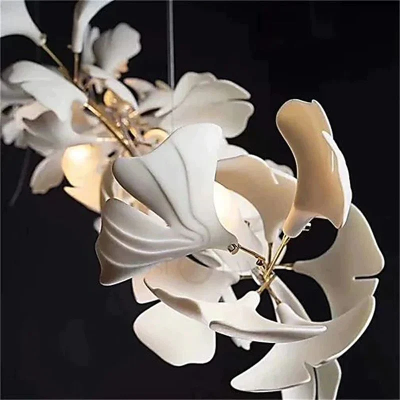 Ceramic Ginkgo Luxury Branch Chandelier - Image 3
