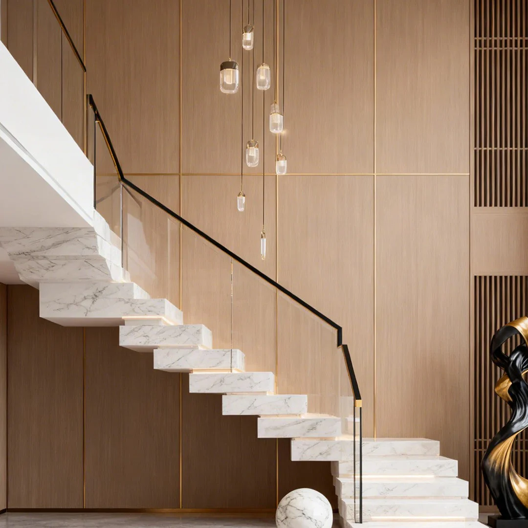 Chandelier for Staircase Full Copper Luxury Crystal Ceiling Light - Image 2
