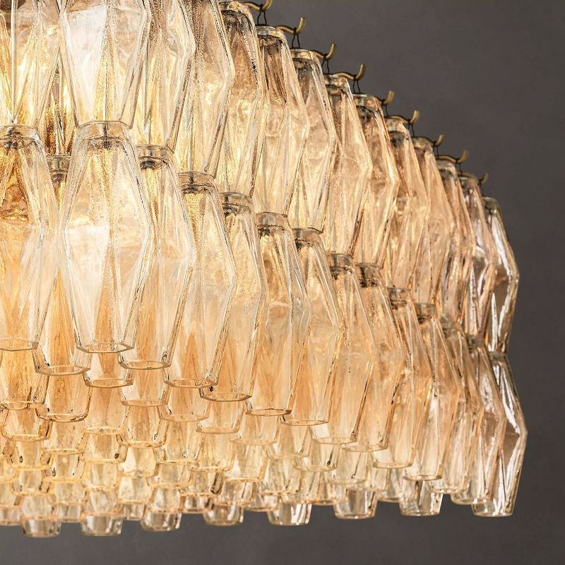 Tarin Clear Glass Rectangular Chandelier 74" - Image 3