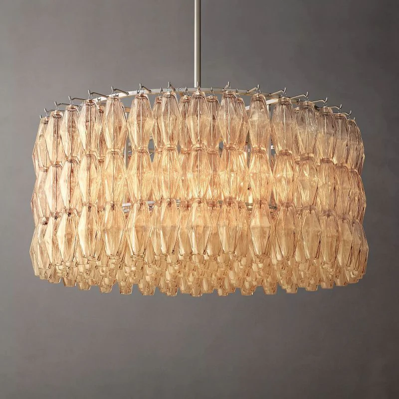 Tarin Clear Glass Round Chandelier 37" - Image 2
