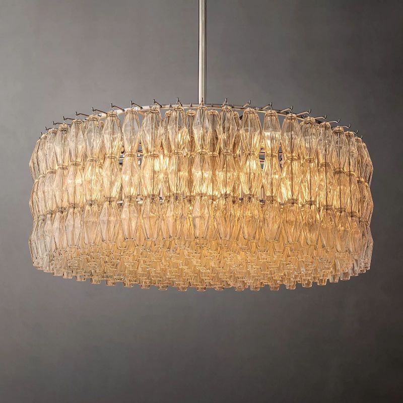 Tarin Clear Glass Round Chandelier 47" - Image 2