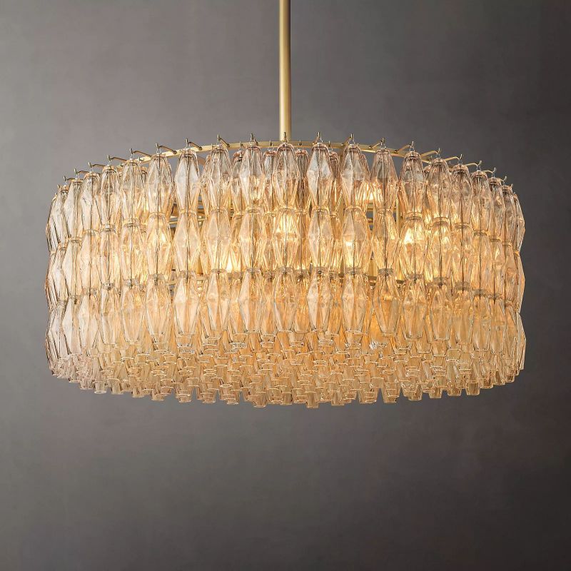 Tarin Clear Glass Round Chandelier 47" - Image 1