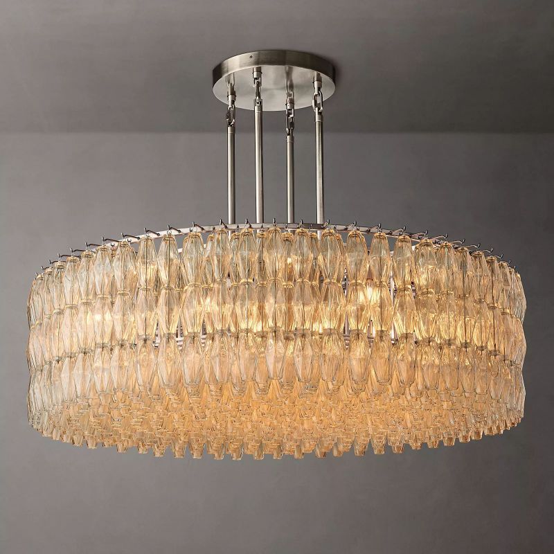 Tarin Clear Glass Round Chandelier 62" - Image 2