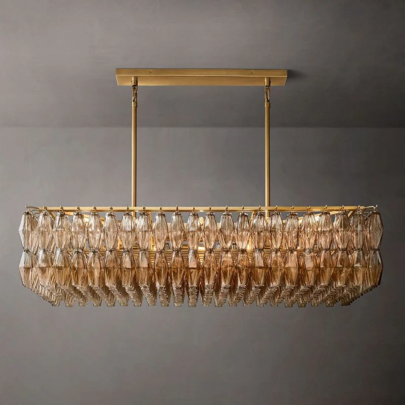 Tarin Glass Rectangular Chandelier 54" - Image 2