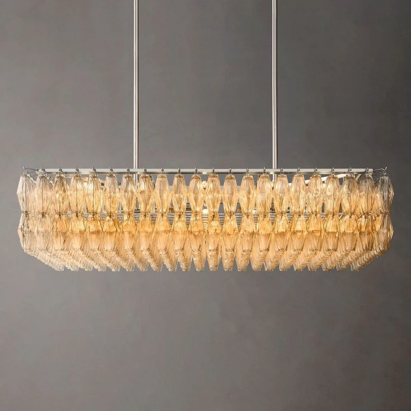 Tarin Glass Rectangular Chandelier 54" - Image 3
