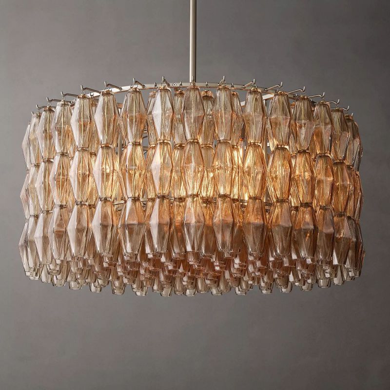 Chara Smoke Glass Round Chandelier 37" - Image 2