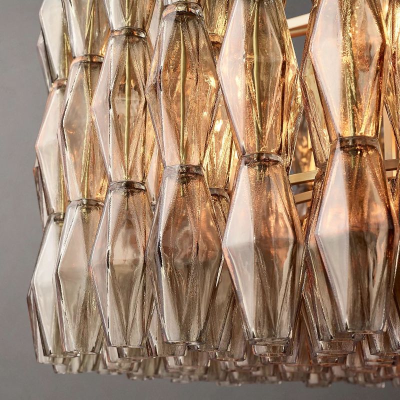 Chara Smoke Glass Round Chandelier 37" - Image 3