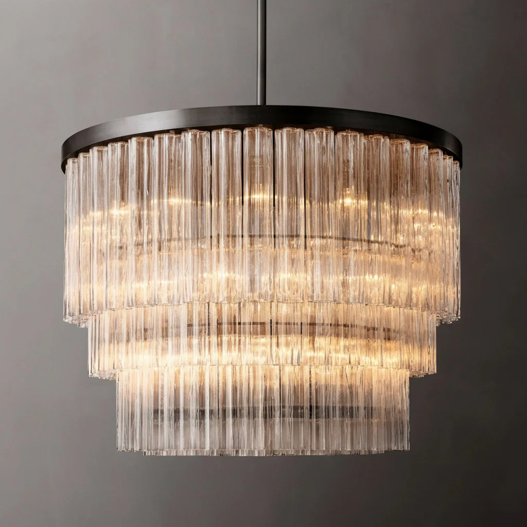 Chelor 3-Tier Round Chandelier 48â€� - Image 3
