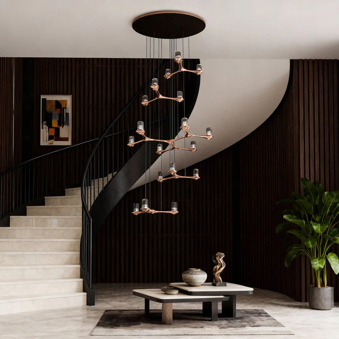 Crystal Staircase Chandelier Nordic Creative Ceiling Light - Image 2