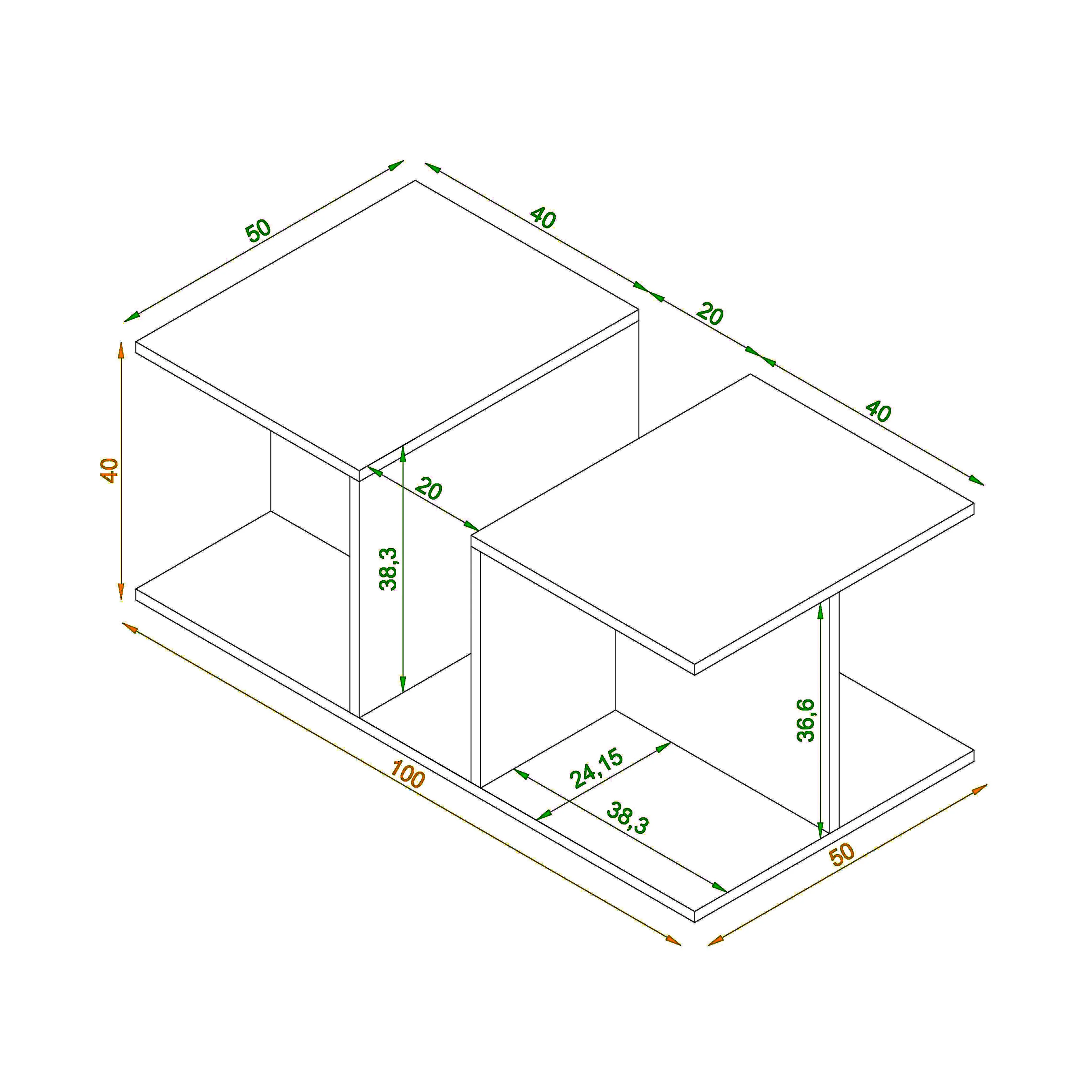 ترابيزة قهوة 50×100سم- ZAF1 - Image 2