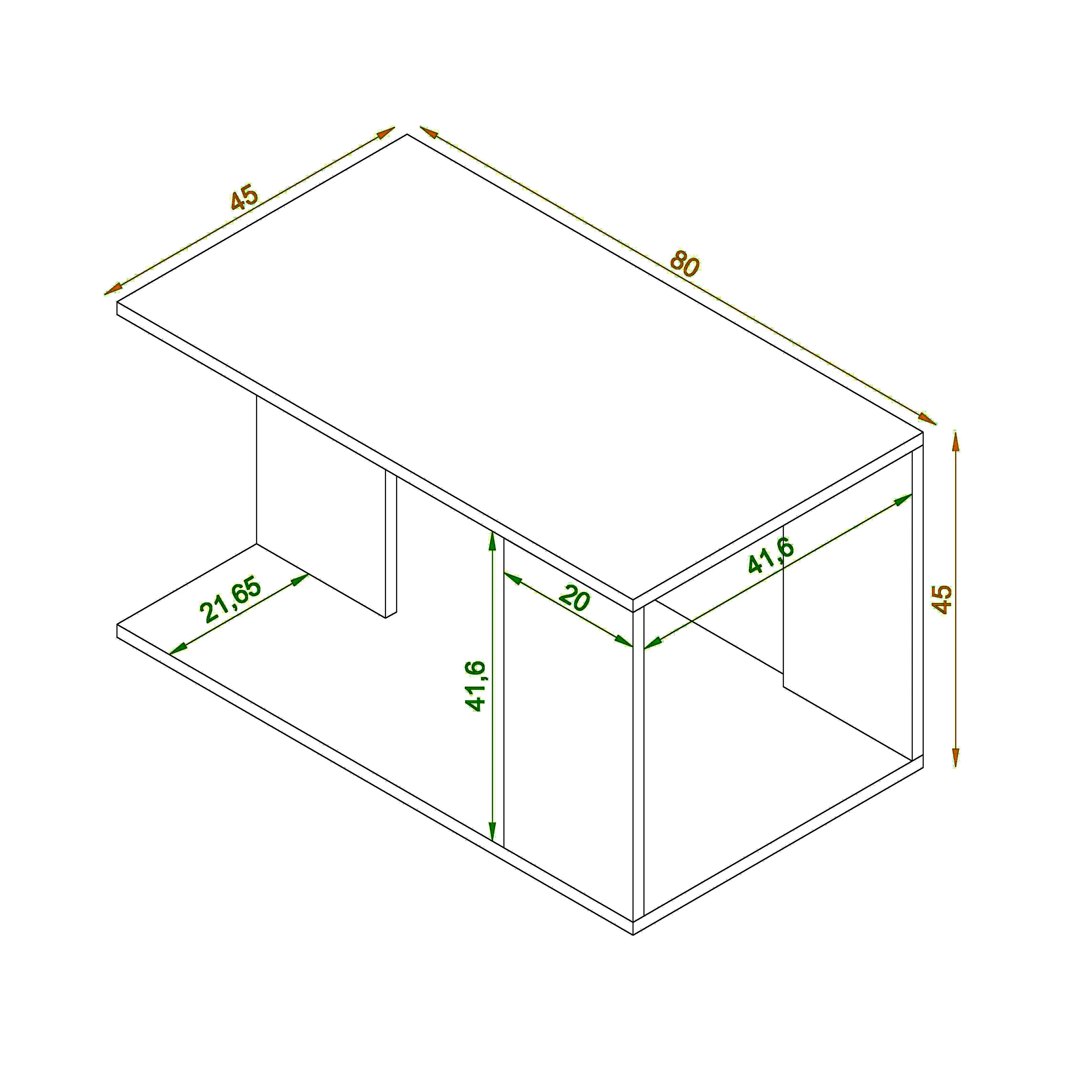 ترابيزة قهوة 45×80سم- ZAF7 - Image 2