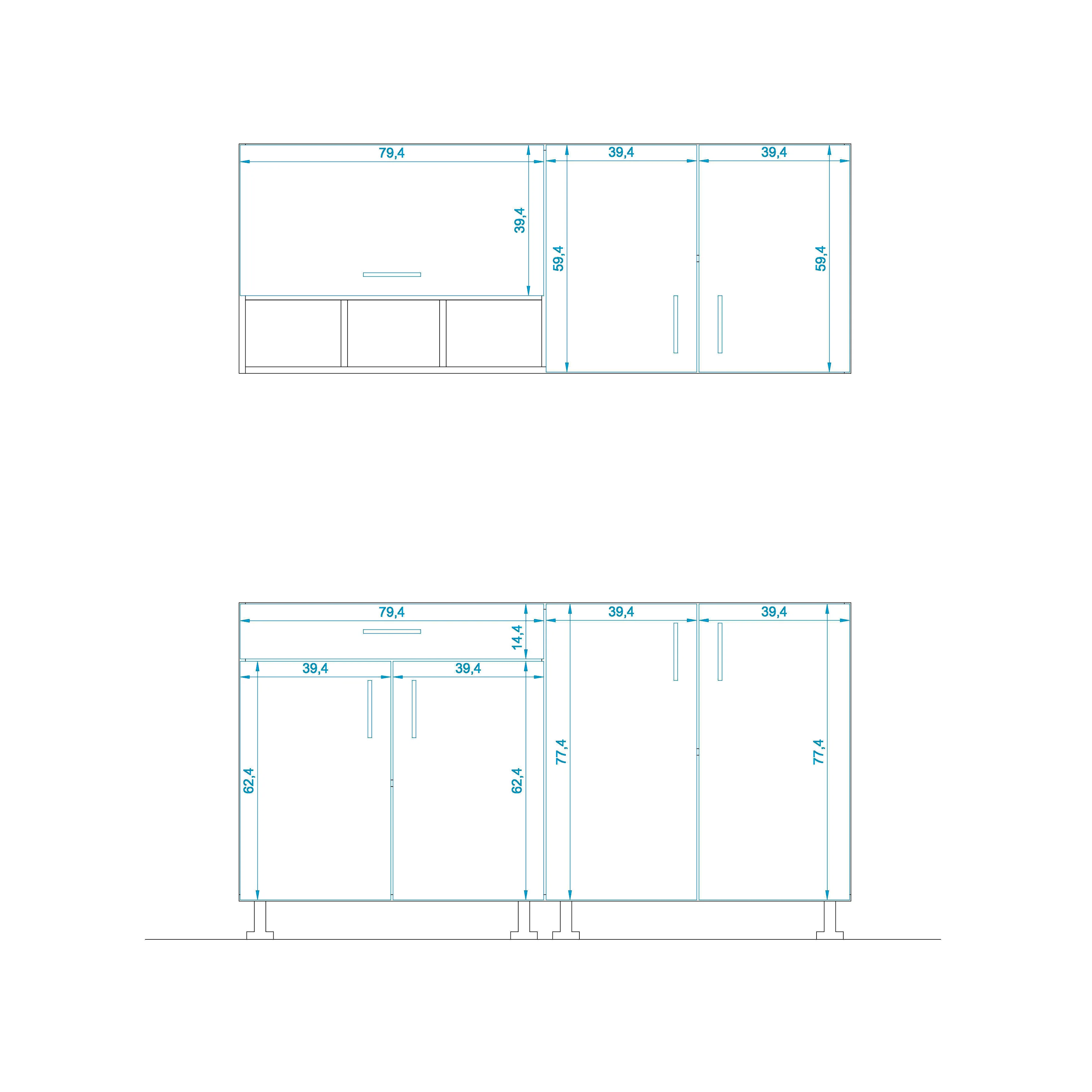 مطبخ- قطعتين- ZAF181 - Image 2