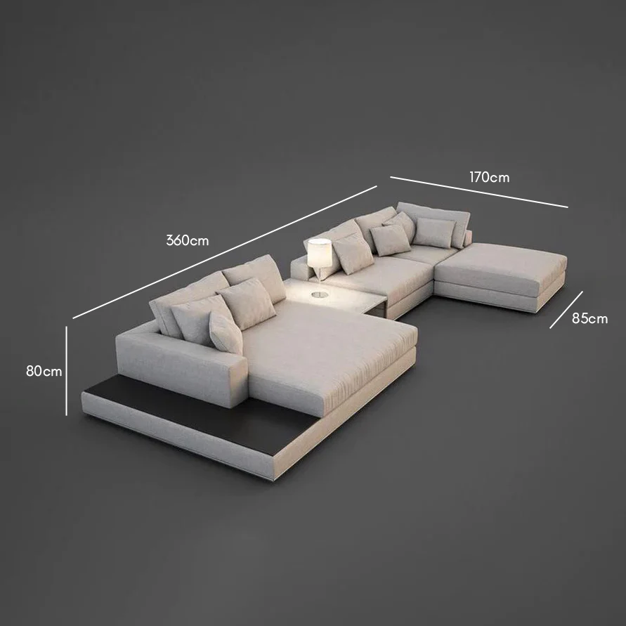 ركنة خشب زان طبيعي 170×360سم - ألوان متعددة - DECO41 - Image 3