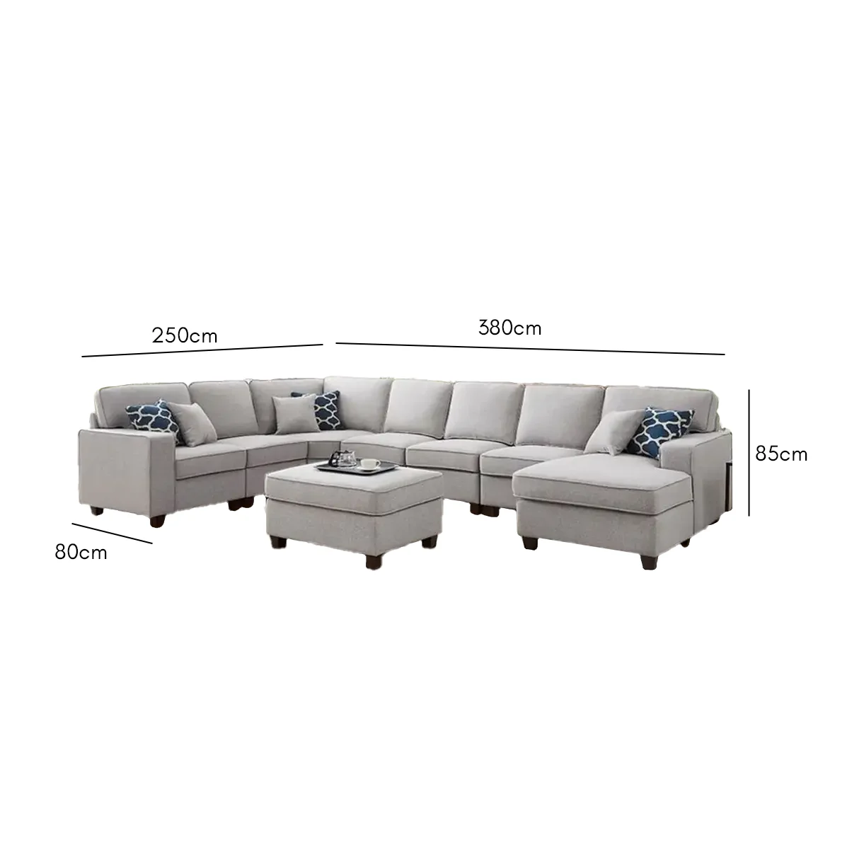 ركنة خشب زان طبيعي 250×380سم - ألوان متعددة - DECO64 - Image 2