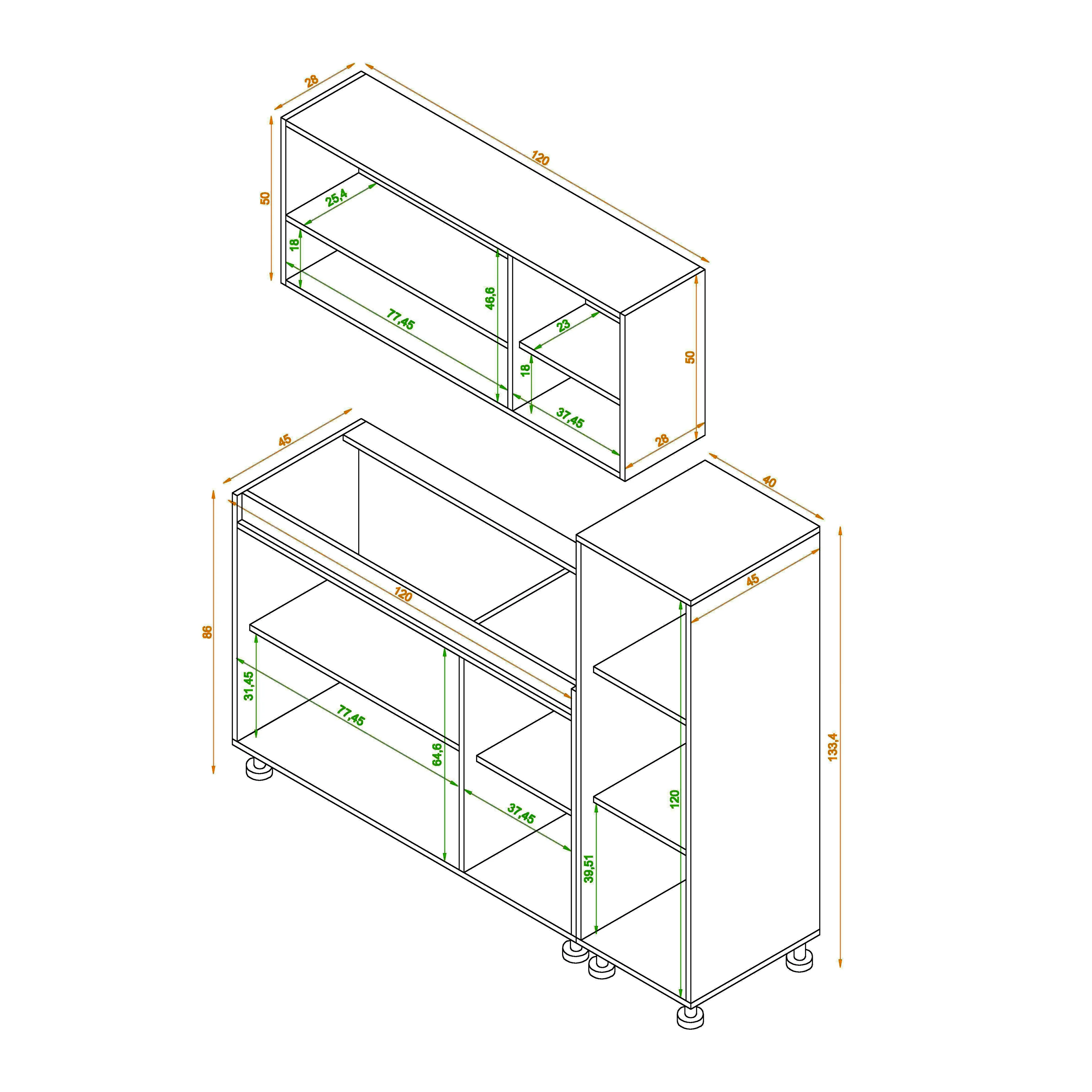مطبخ- 3قطع- ZAF165 - Image 3