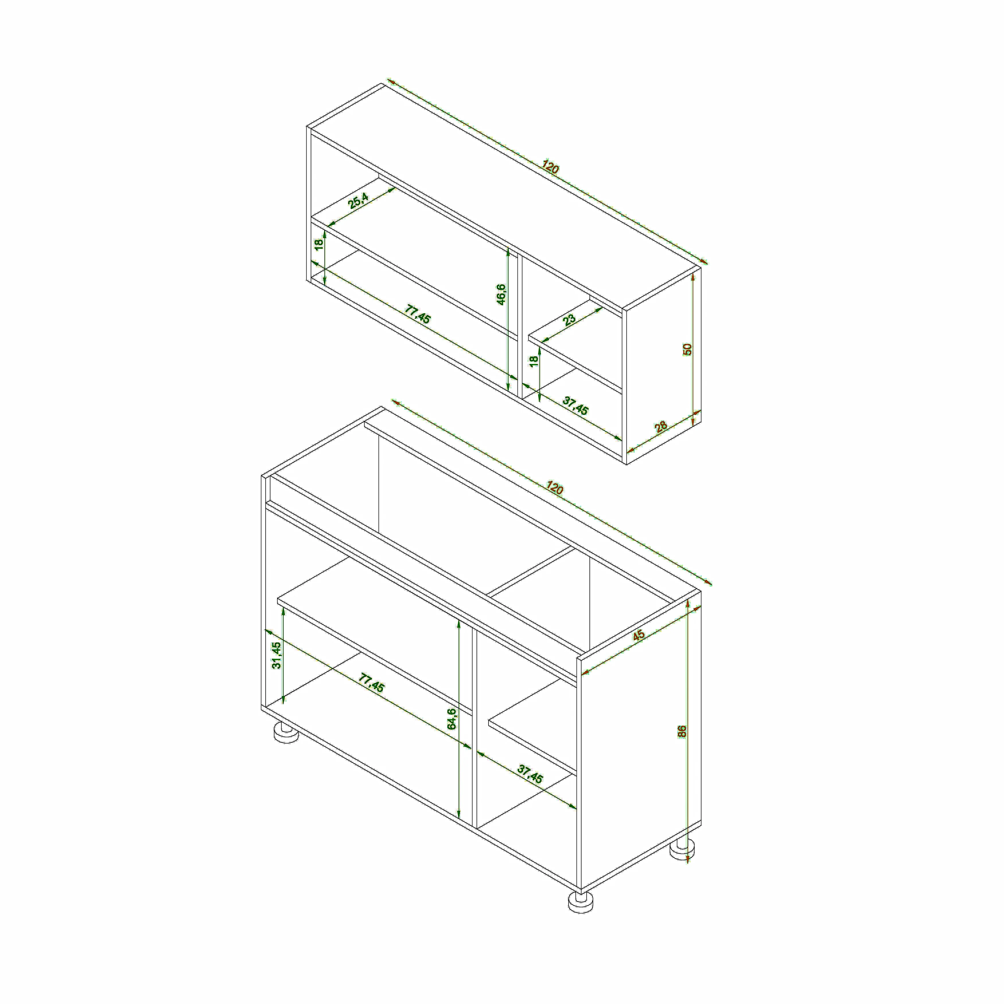 مطبخ- قطعتين- ZAF161 - Image 3