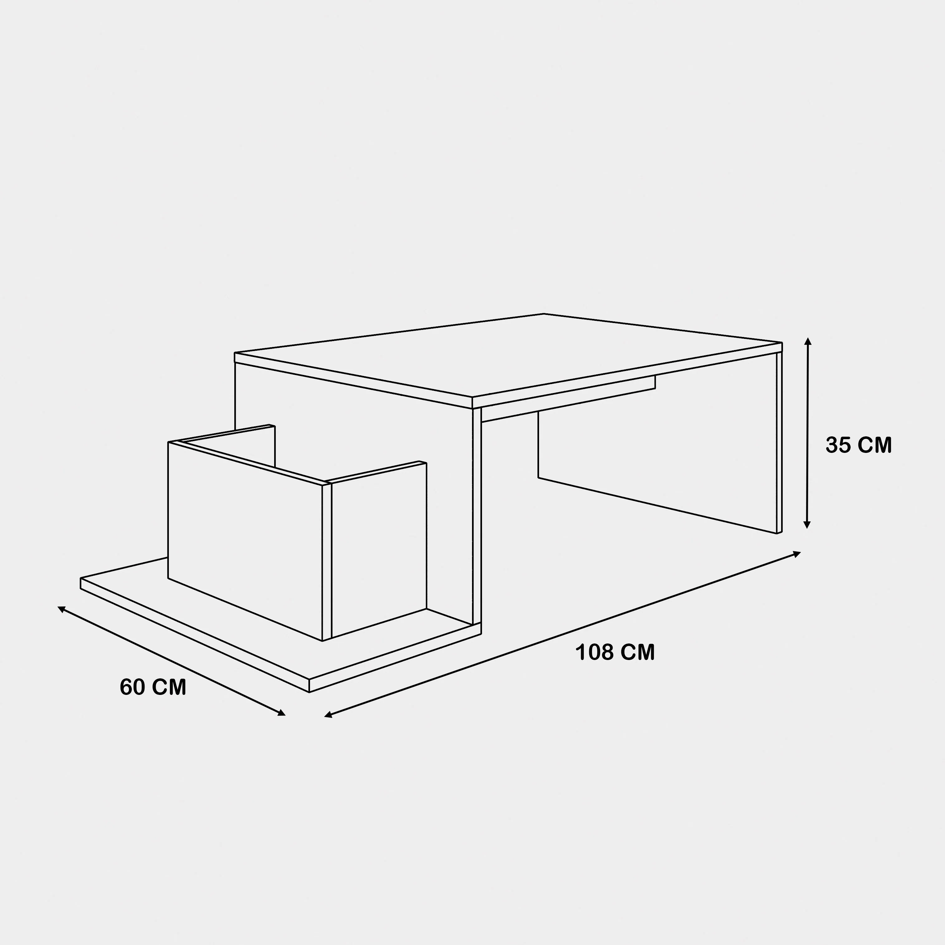 ترابيزة قهوة 60×108سم- ZAF83 - Image 2