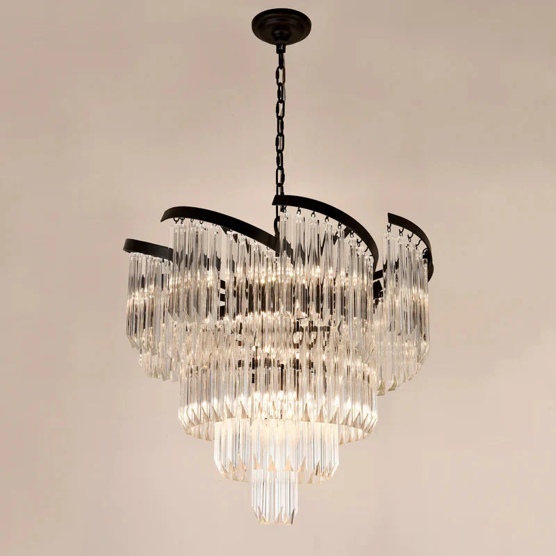 Twin Palms Round Crystal Chandelier - Image 1