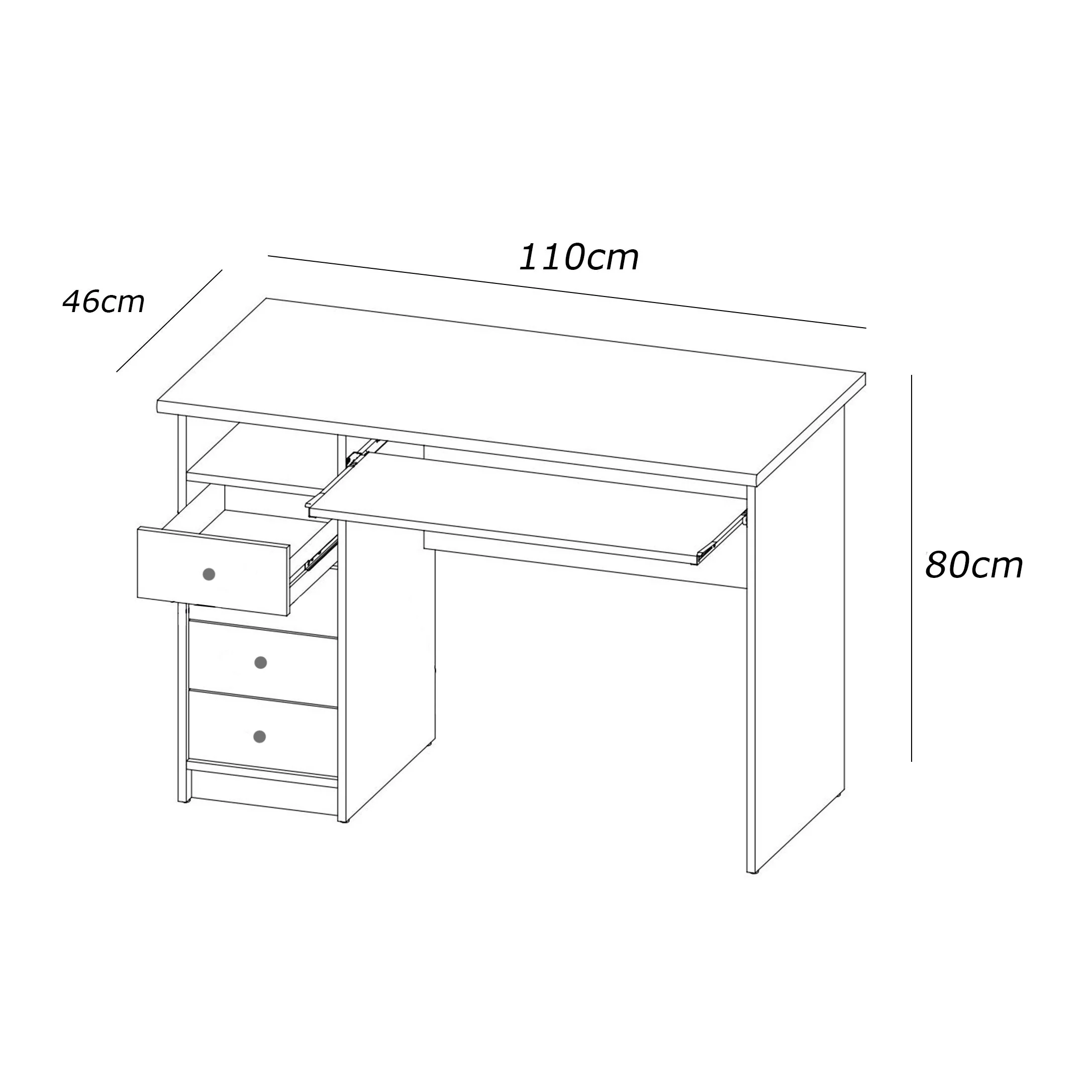 مكتب 110×46سم - FAN222 - Image 2