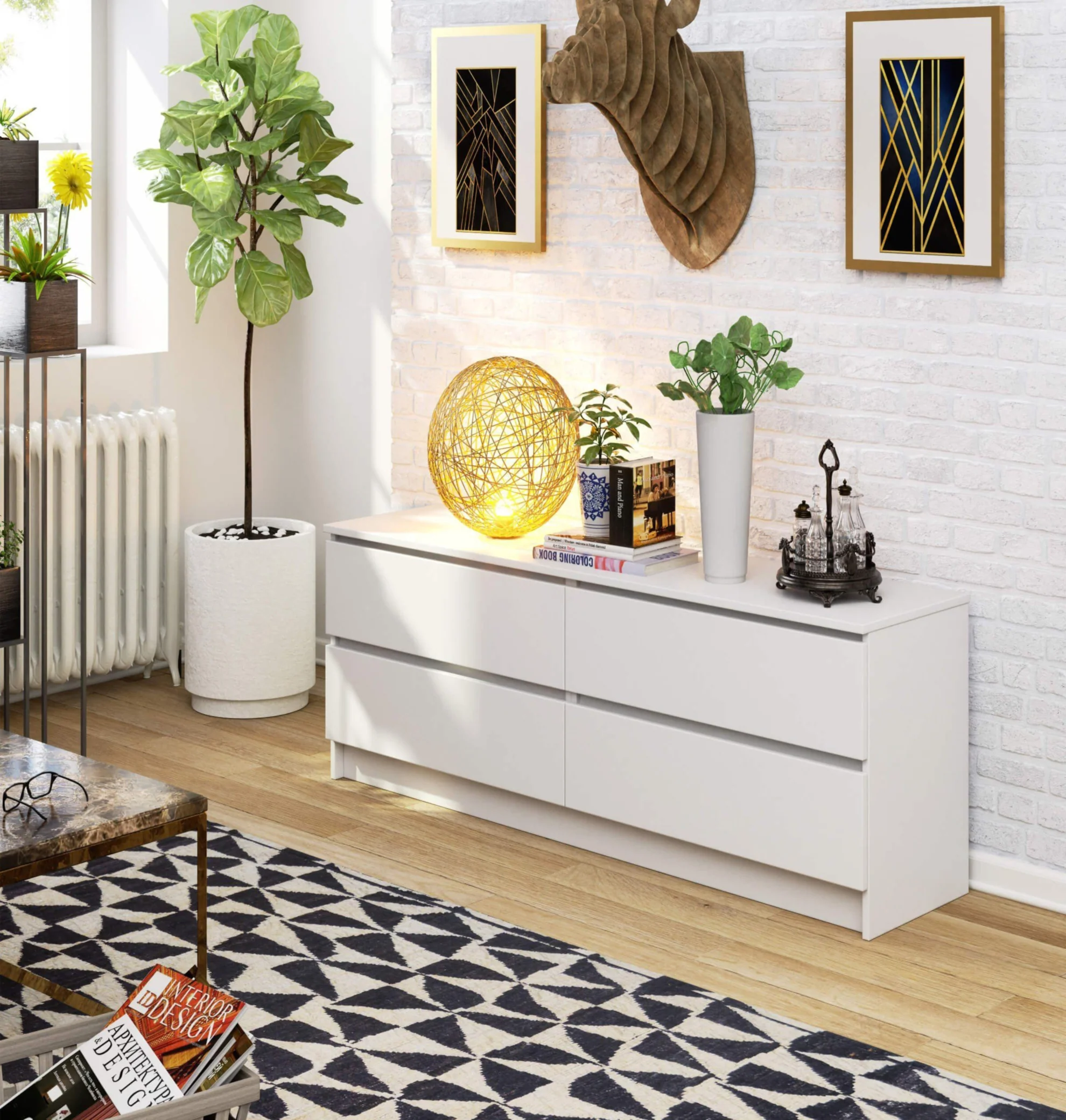 وحدة أدراج 118×42سم - FAN807 - Image 1