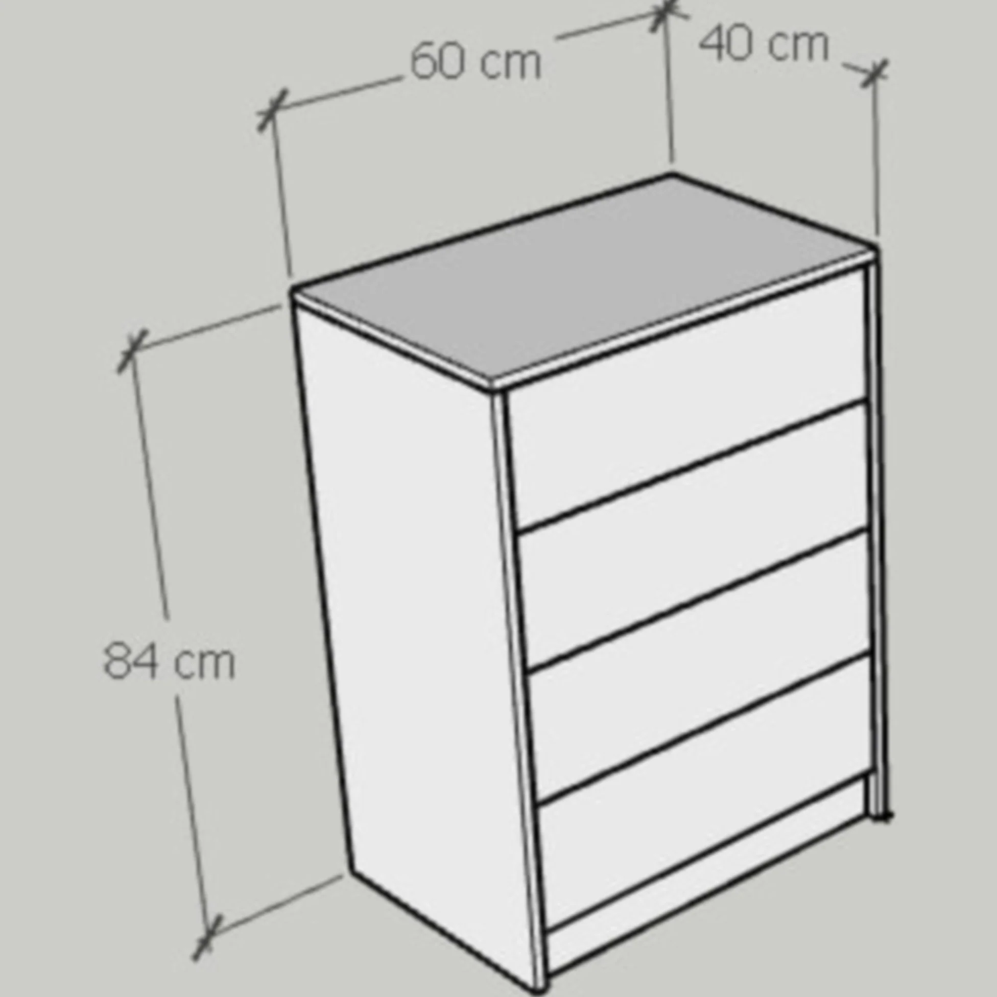 وحدة أدراج 84×40سم - FAN832 - Image 3