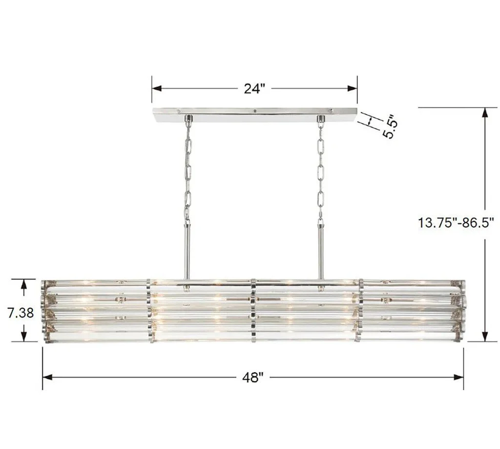 Elimote Linear Chandelier 48''W - Image 3