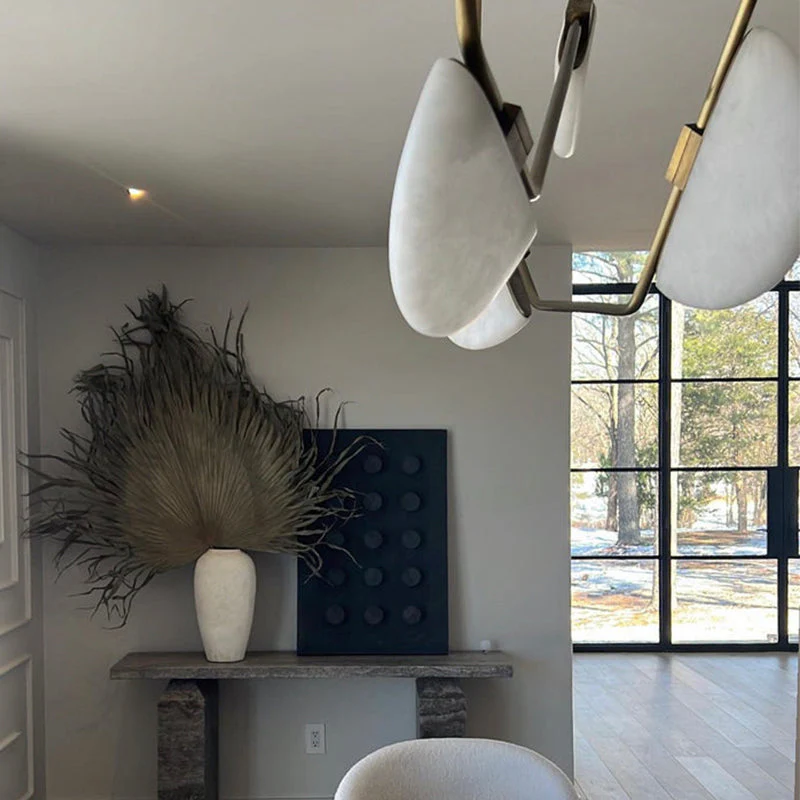 Alabaster Artistic Modern Chandelier for Bar Area - Image 3
