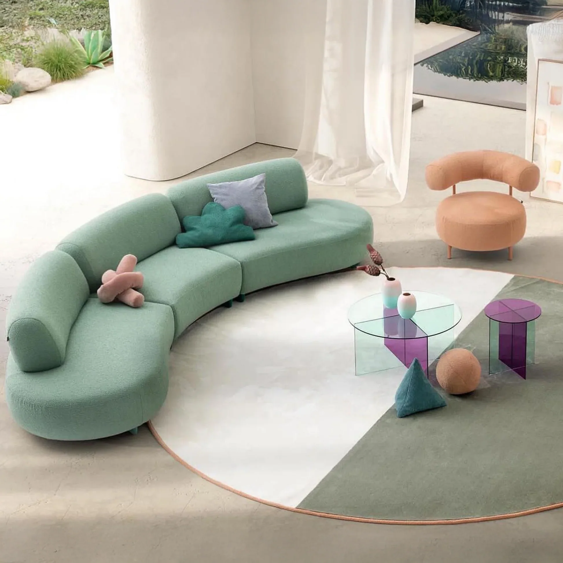 طقم أنتريه خشب زان - قطعتين - DECO415 - Image 1